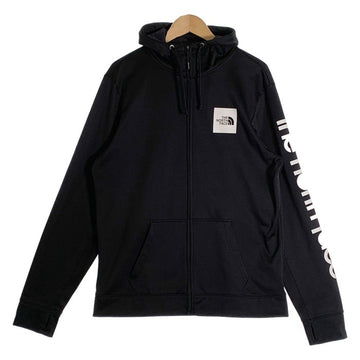 THE NORTH FACE ノースフェイス ボックスロゴアームプリント ジップアップパーカー ブラック ポリエステル NF0A3RUKKY4 Size L 福生店