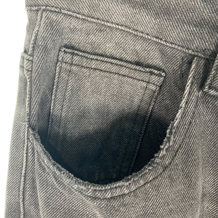 liju USED加工 デニムワイドパンツ ブラック Size 84cm 福生店