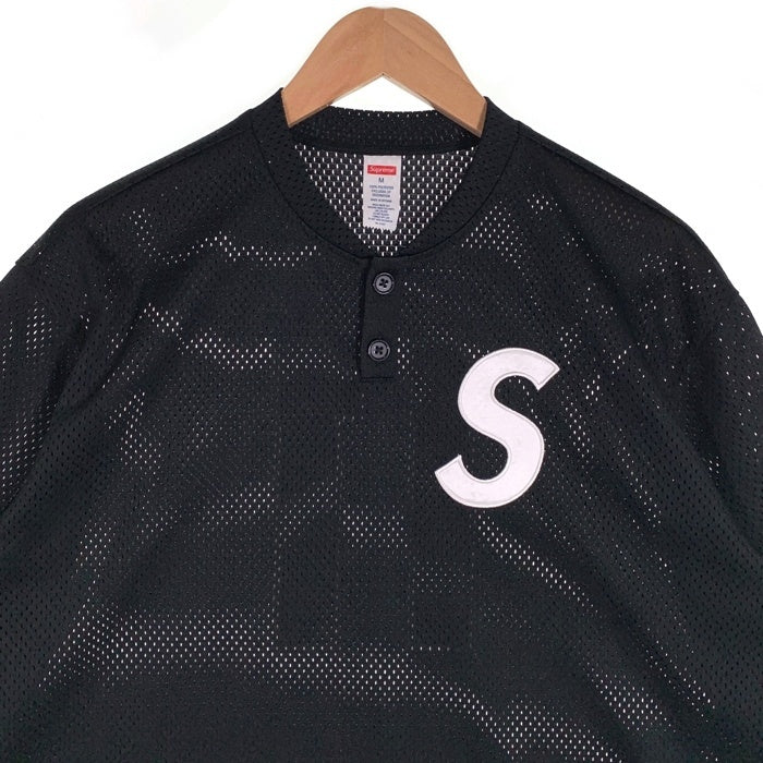 SUPREME シュプリーム Shop S Logo Baseball Henley ヘンリーネック ベースボールシャツ ブラック Size M 福生店