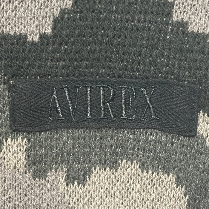 AVIREX 783-4240603 COLOR COMBI KNIT TOPS カラーコンビ ニット グレー 瑞穂店