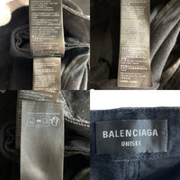 BALENCIAGA バレンシアガ 23SS SUPER DESTROYED BAGGY スーパーデストロイ バギージーンズ ダメージ加工 ブラック 745248 Size S 福生店