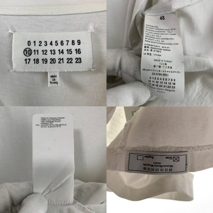 Maison Martin Margiela メゾンマルタンマルジェラ クルーネックTシャツ ホワイト プレーン S50GC0380 Size 48 福生店