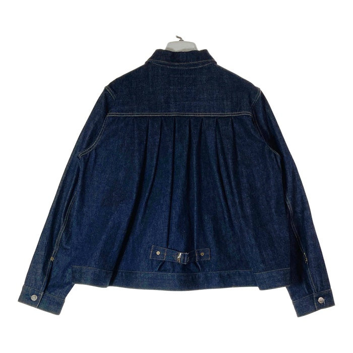 FUMITO GANRYU フミト ガンリュウ FU6-BL-01 21SS Detachable coller tacked denim jacket プリーツ デニムジャケット ※ファー欠品 インディゴ size2 瑞穂店