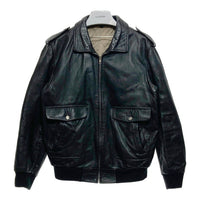 ブランド不明 レザーフライトジャケット ブラック Size M 相当 瑞穂店
