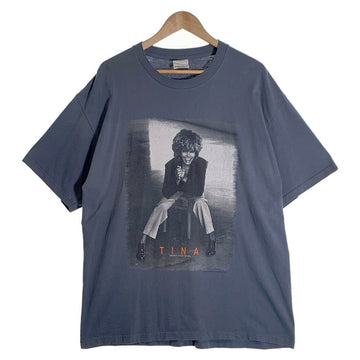 00's Tina Turner ティナ・ターナー TWENTY FOUR SEVEN ツアー プリントTシャツ ダークブルー OPTIMA メキシコ製 Size XL 福生店
