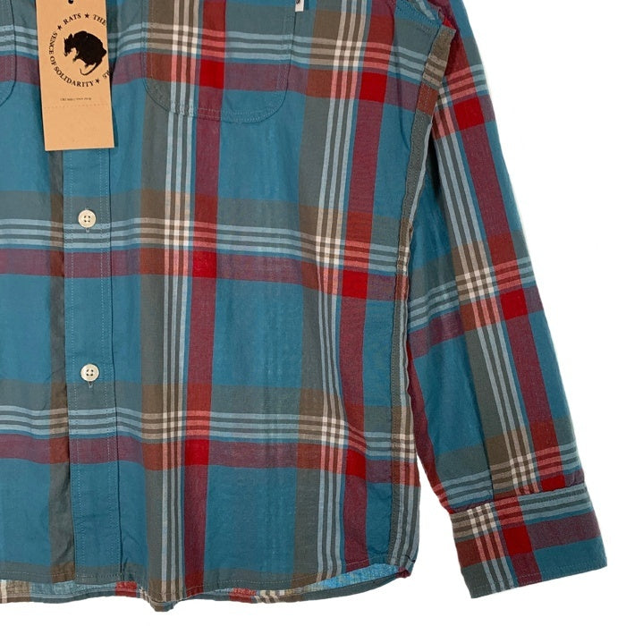 RATS ラッツ B.D CHECK SHIRT ボタンダウン チェックシャツ ブルー 長袖 22'RS-0508 Size M 福生店