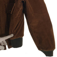 70's WEATHERCASTER ウェザーキャスター ジップアップコーデュロイジャケット 襟ボア リブ ブラウン USA製 Size 38 福生店