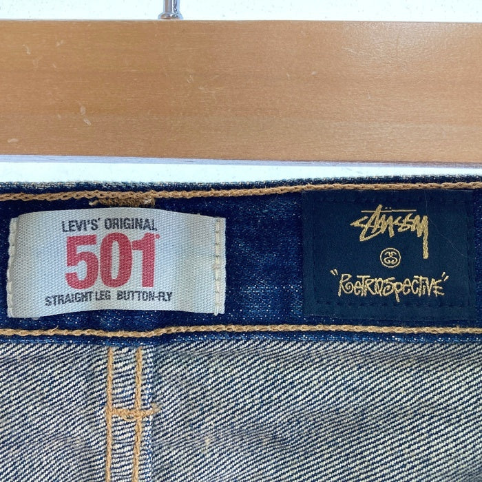 STUSSY ステューシー × Levi's リーバイス 501 Repair Damage Denim Pants リペア ダメージ デニムパンツ インディゴ sizeW34 瑞穂店