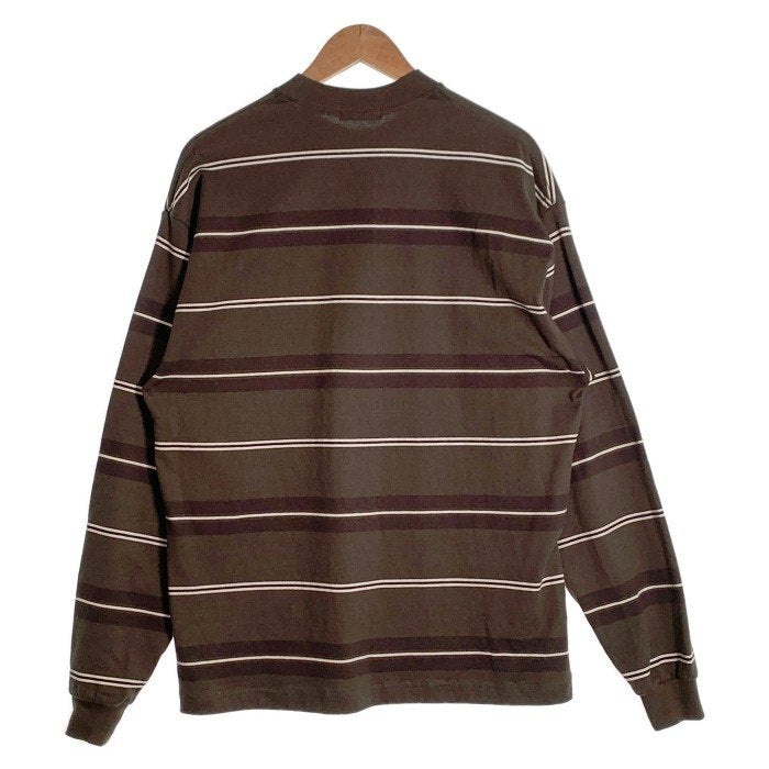 NAUTICA ノーティカ ボーダー ロングスリーブTシャツ ブラウン 213-1243 Size M 福生店