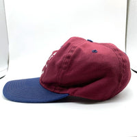 90`s AMERICAN BUREAU OF SHIPPING OWNCO 企業 ツートーン 6パネル キャップ バーガンディー ネイビー USA製 福生店