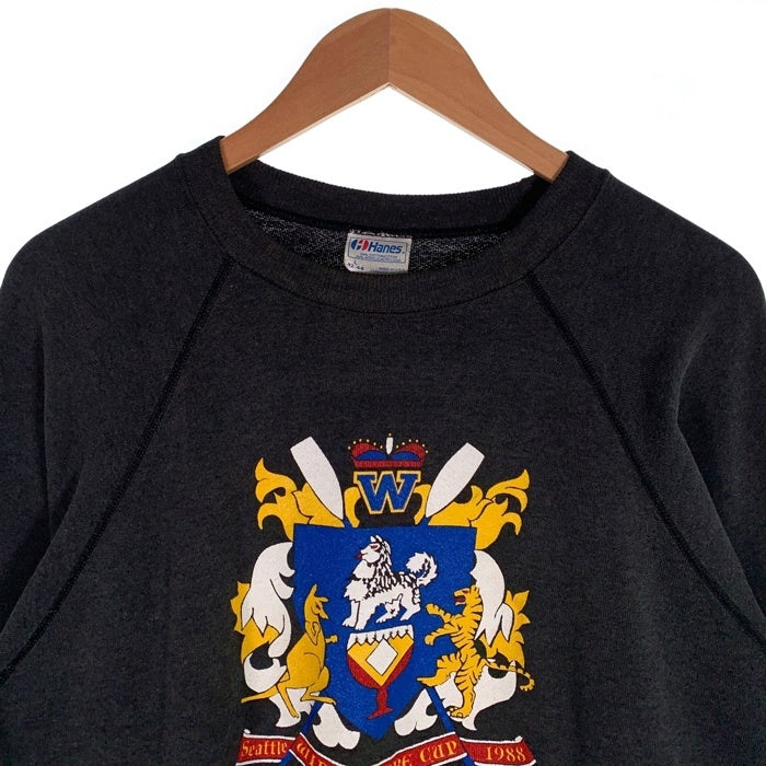 80's 90's Hanes ヘインズ Seattle WINDERMERE CUP 1988 クルーネック スウェット チャコール USA製 Size L (42-44) 福生店