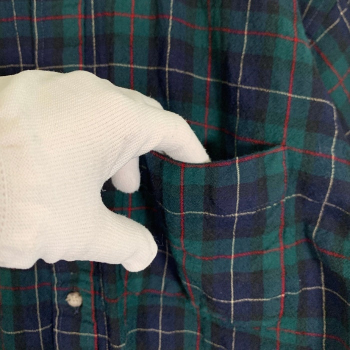 70-80's PENDLETON ペンドルトン SIR ボタンダウン ウールチェックシャツ グリーン USA製 Size XL 福生店