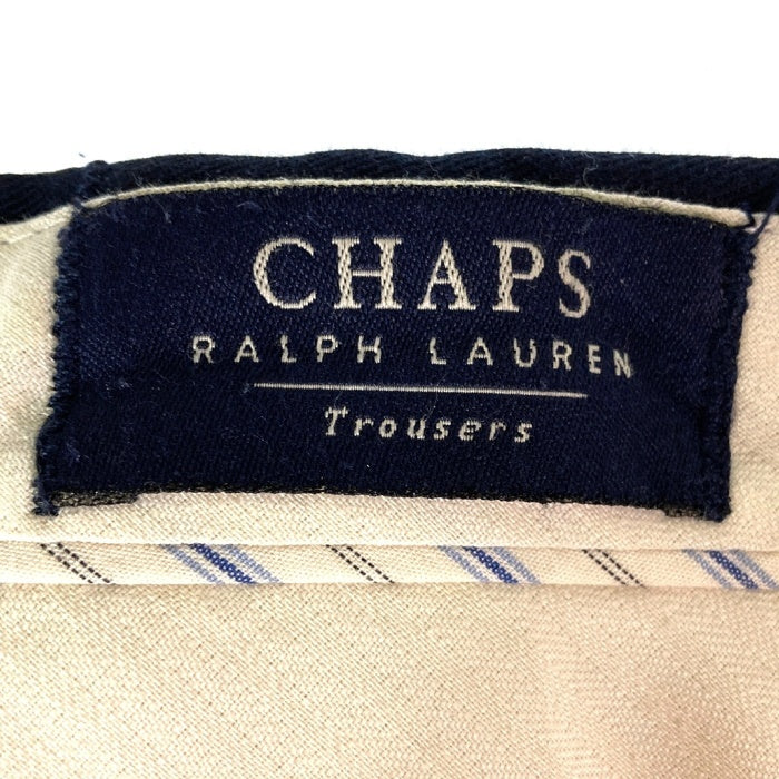 CHAPS RALPH LAUREN チャップスラルフローレン レーヨン混 ツータックチノパンツ ネイビー size34 瑞穂店