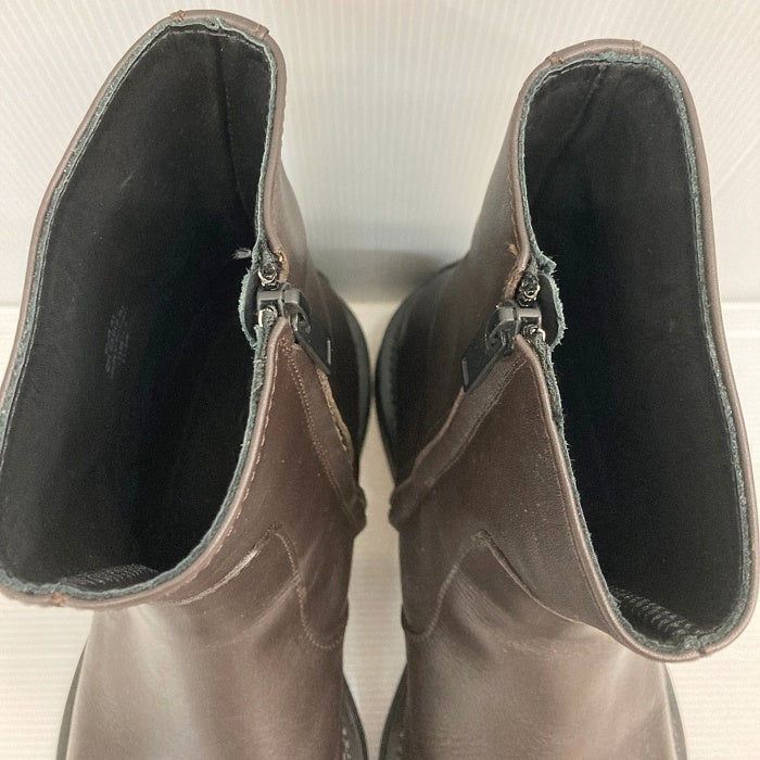 COS コス サイドジップ レザーブーツ ブラウン Size 41 (26cm相当) 瑞穂店