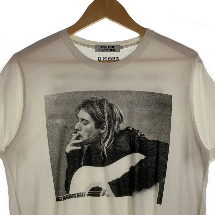 00’s HYSTERIC GLAMOUR ヒステリックグラマー KURT COBAIN カートコバーン 半袖 Tシャツ ホワイト 0294CT03 Size M 福生店