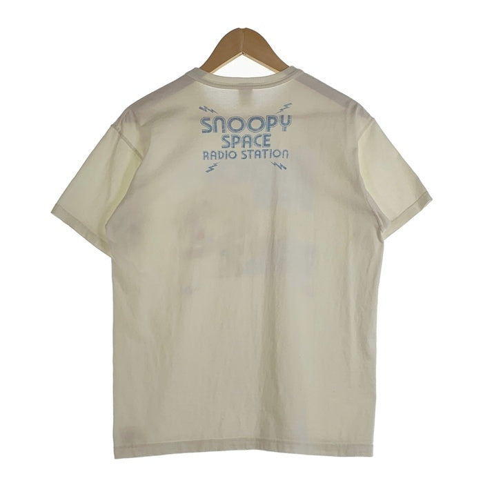 TOYS McCOY トイズマッコイ SNOOPY スヌーピー SPACE RADIO STATION プリントTシャツ オフホワイト TMC2441 Size L 福生店