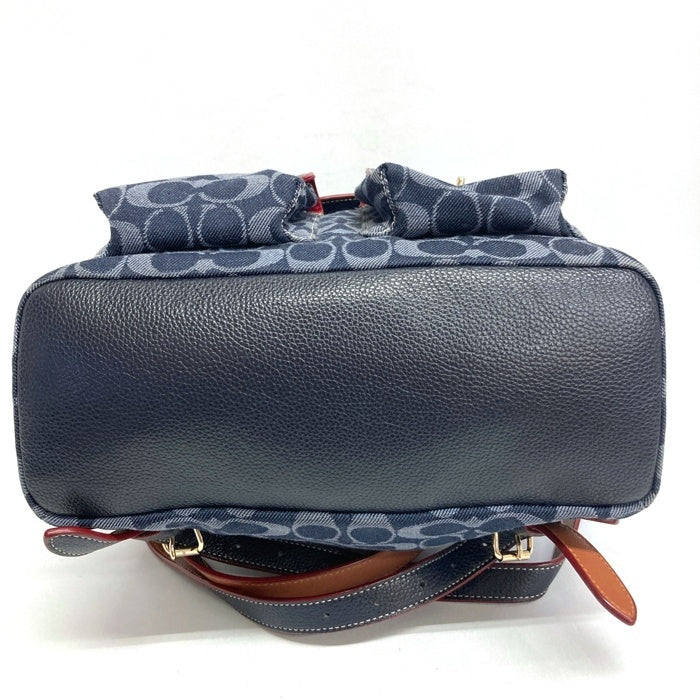 コーチ シグネチャー キャンバス レザー バックパック F37589 COACH コーチ F37589 シグネチャー キャンバス レザー切替