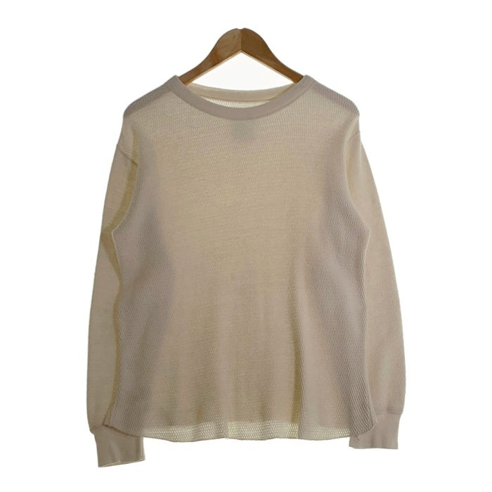 80's U.S.ARMY 米軍 サーマルシャツ 長袖 ロングスリーブ ロンT ホワイト 8415-00-270-2014 Size L 福生店