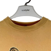 STUSSY ステューシー オールド 黒タグ ロゴ おじさん 両面プリント Tシャツ ベージュ sizeXL 瑞穂店
