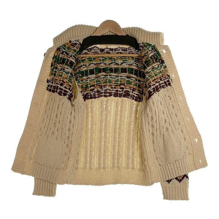 ケーブルニット カウチンセーター クリーム Size S 相当 福生店