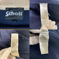 Schott ショット ジップアップ フリースジャケット ネイビー 782-2252030 Size M 福生店