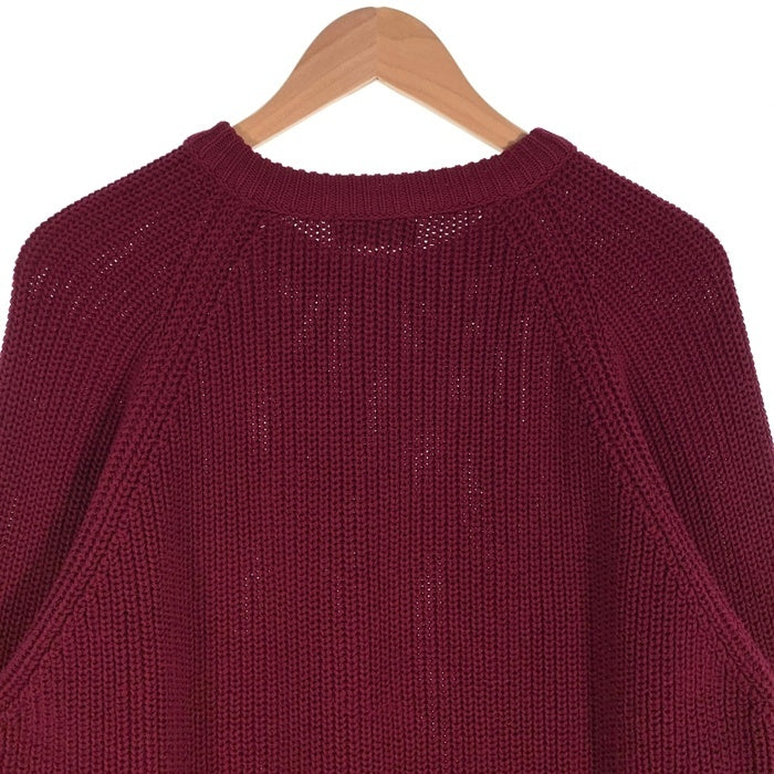 80's 90's L.L.Bean エルエルビーン ローゲージ コットン ニット セーター バーガンディー USA製 Size L 福生店