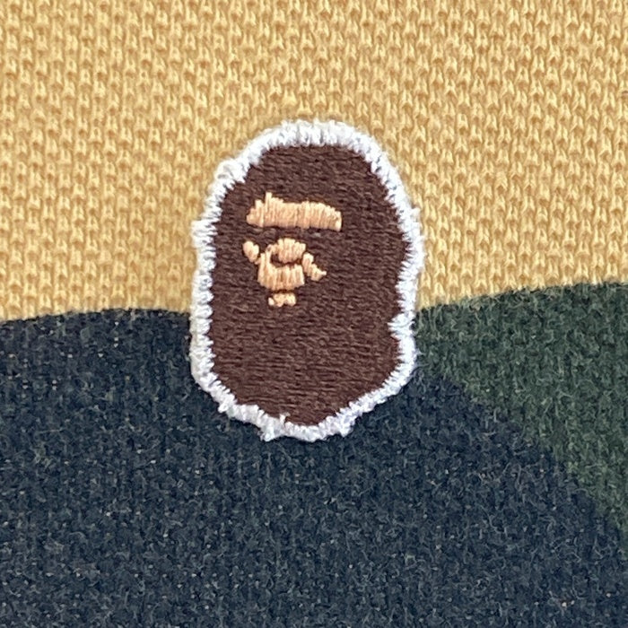 A BATHING APE アベイシングエイプ ビッグフェイスカモ ポロシャツ カーキ sizeS 瑞穂店