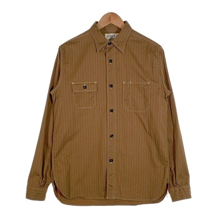 SUGAR CANE シュガーケーン ブラウンウォバッシュストライプ ワークシャツ SC28516 Size M 福生店