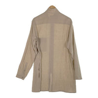 Yohji Yamamoto POUR HOMME ヨウジヤマモトプールオム HIGH COUNT LINEN ZIP OPEN BLOUSE リネン ジップアップシャツ オフホワイト HG-B28-301-1A Size 2 福生店