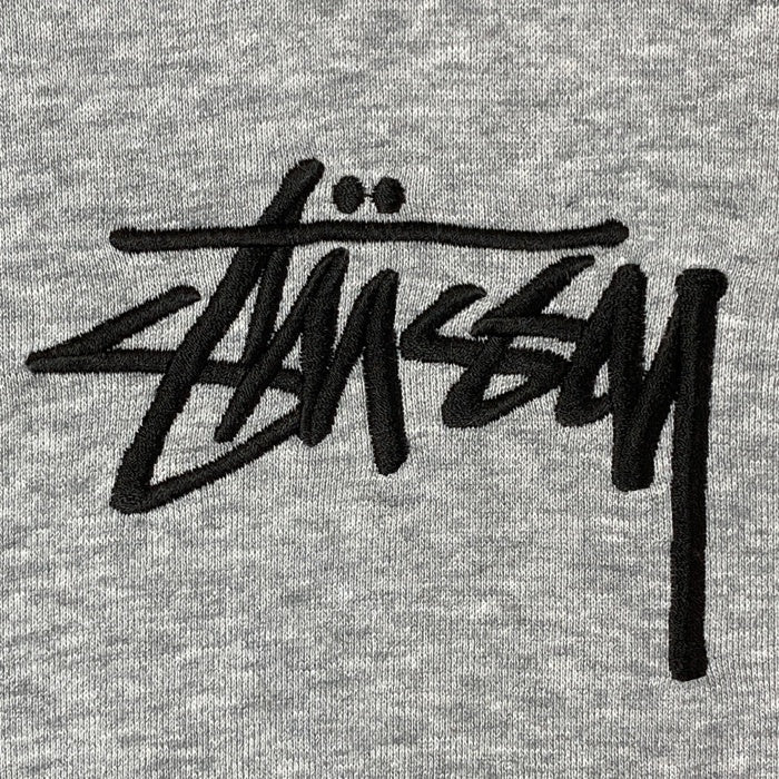 STUSSY ステューシー Z4000SAS17 BASIC HOODIE ロゴ刺繍 パーカー グレー sizeL 瑞穂店