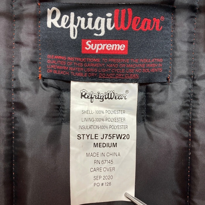 SUPREME シュプリーム 20AW RefrigiWear Insulated Iron-Tuff Vest リフレッジウェア インスレイトアイアンタフベスト 中綿 オレンジ Size M 瑞穂店