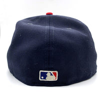 NEWERA ニューエラ FEAR OF GOD フィアオブゴット ESSENTIAL エッセンシャルズ ウール Atlanta Braves アトランタ ブレーブス 59FIFTY ベースボールキャップ ネイビー レッド Size 7 3/8 福生店