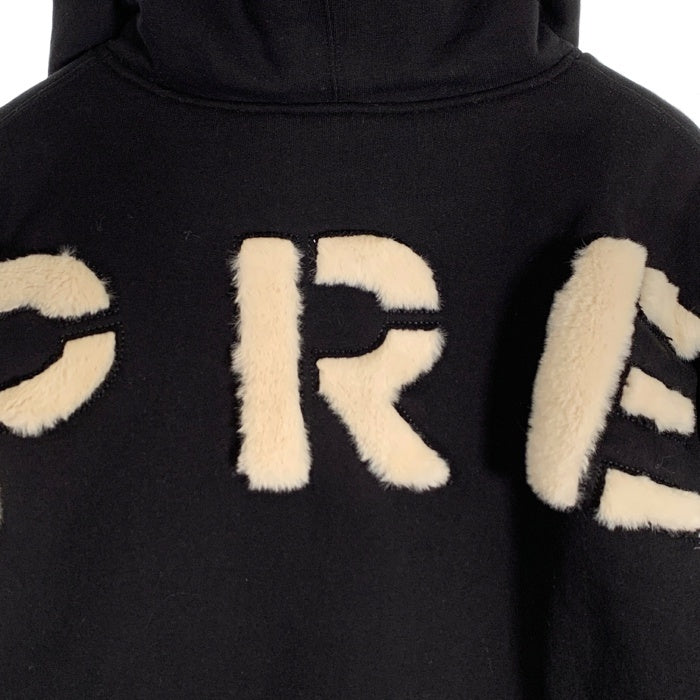 SUPREME シュプリーム 22AW Faux Fur Lined Zip Up Hooded Sweatshirt フェイクファー ライン ジップアップ スウェットパーカー ブラック Size L 福生店