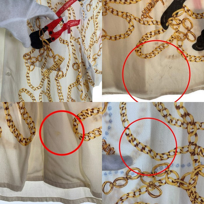 SUPREME シュプリーム 20AW Chains Rayon S/S Shirt チェインズ レーヨン 半袖 シャツ ナチュラル ゴールド Size L 福生店