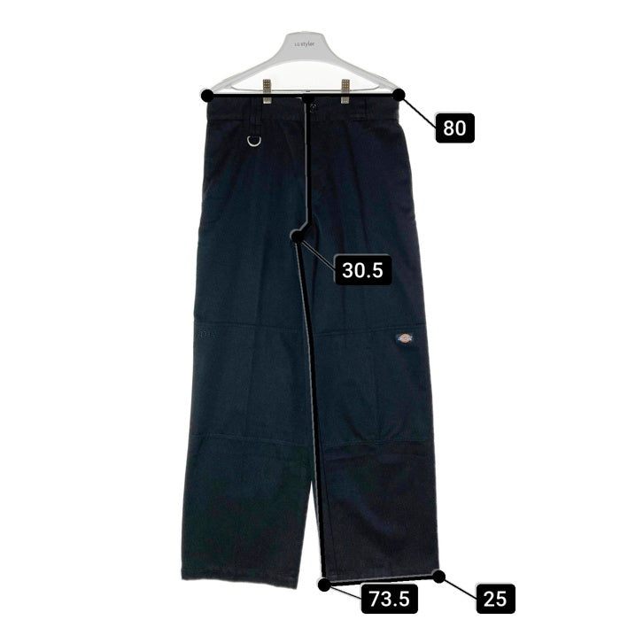 Dickies ディッキーズ × AVIREX アヴィレックス 102822101 ダブルニー センタープレス ワークパンツ ブラック size30 瑞穂店