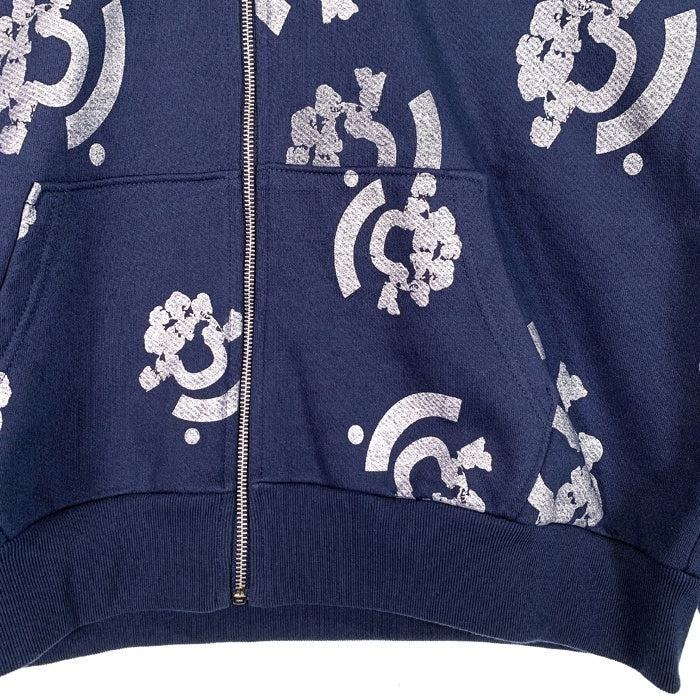 DENIM TEARS デニムティアーズ 24AW Bstroy Zip Hoodie ジップアップ スウェットパーカー ブルー Size XL 福生店