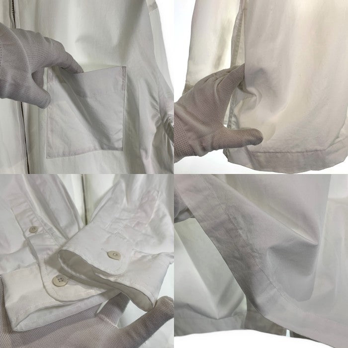 UNIVERSAL PRODUCTS ユニバーサルプロダクツ T.M. ZIP FRONT L/S BLOUSON トーマスメイソン ジップアップブルゾン ジャケット ホワイト コットン 201-60307 Size 2 福生店