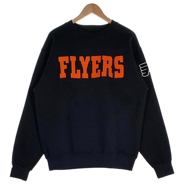 90's 00's majestic マジェスティック Philadelphia Flyers フィラデルフィア フライヤース クルーネック スウェット ブラック メキシコ製 Size M 福生店