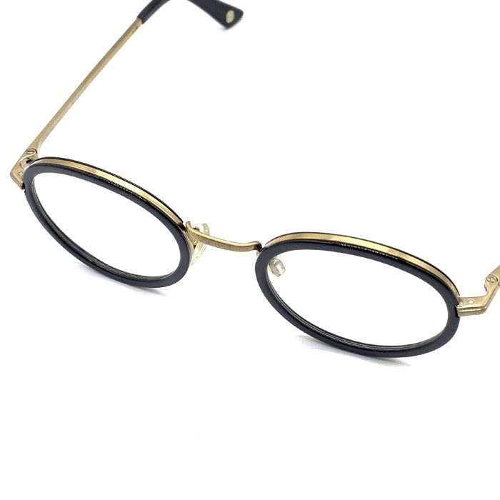 BLACK FLYS EYEWEAR ブラックフライズ アイウェア FLY BARON 丸メガネ クリアレンズ ブラック ゴールド 福生店