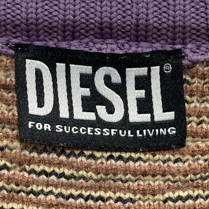 DIESEL ディーゼル K-AMILLUS ハーフジップ デザートカモ ニットセーター ベージュxブラウン Size M 瑞穂店