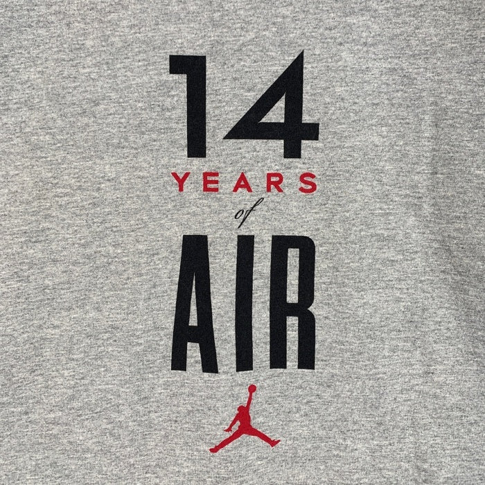 90's NIKE ナイキ 14 YEARS OF AIR エアジョーダン プリントTシャツ グレー メキシコ製 Size XL 福生店