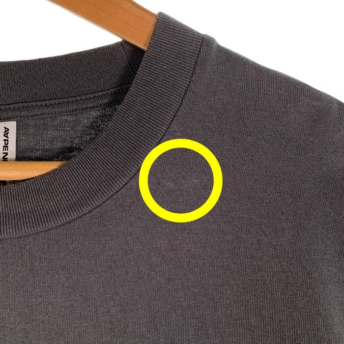 AAPE エーエイプ NOW TEE ラバーパッチ Tシャツ チャコールグレー AAPTEM1245XXK Size XXL 福生店