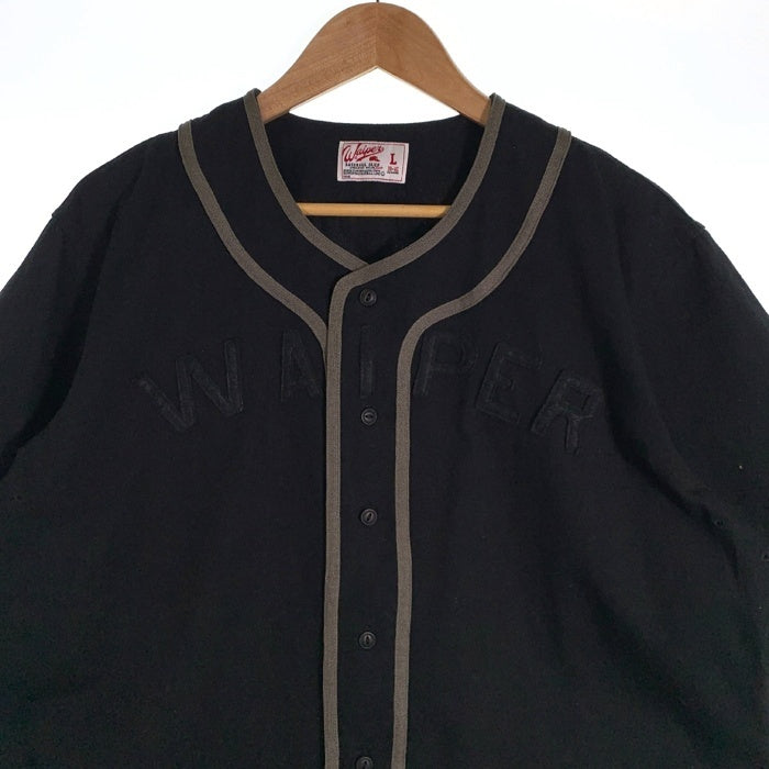 WAIPER.inc ワイパー BASEBALL SHIRT ベースボールシャツ ブラック WP1045 Size L 福生店