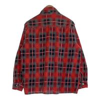 70's Sears シアーズ KING ROAD キングロード チェックプリント フランネルシャツ レッド Size L 福生店