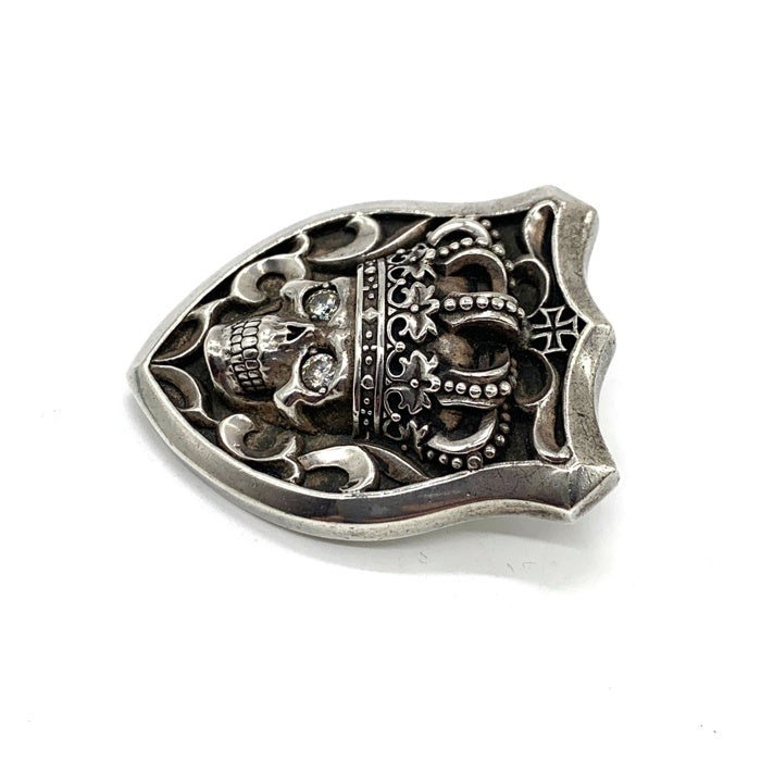 Justin Davis ジャスティンデイビス 内山英雄 クラウンスカル シールド ペンダントトップ SV925 ジルコニア 福生店