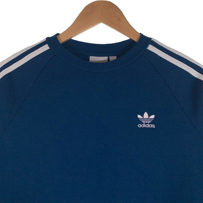 adidas アディダス スリーストライプ クルーネックスウェットトレーナー ブルー DV1554 Size JP M 福生店