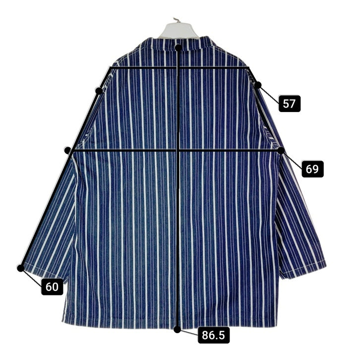 CAL O LINE キャルオーライン CL211-002 21SS SMOCK JACKET ジャケット ヒッコリー ストライプ ネイビー sizeM 瑞穂店