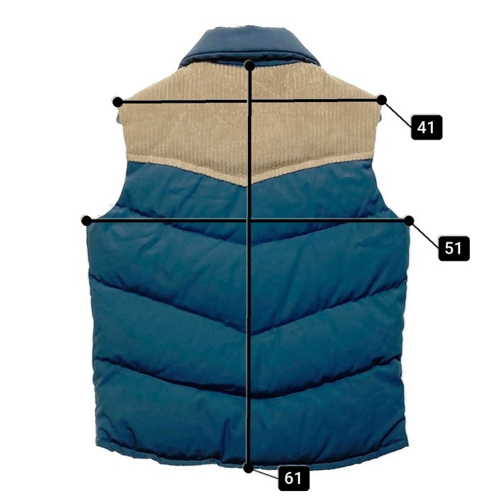 William Barry ウィリアムバリー 80's コーデュロイ切り替え ダウンベスト ネイビー sizeM 瑞穂店