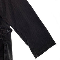 U.S.ARMY 米軍 COMBAT COAT リップストップ ミリタリージャケット シャツ ブラック USA製 8415-01-084-1748 Size L-R 福生店