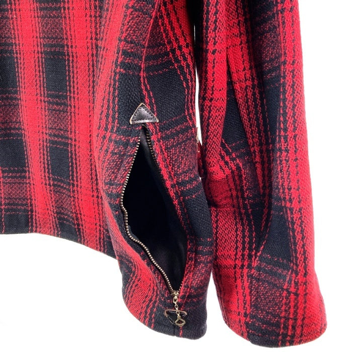 JELADO ジェラード Wool Hunting Jacket ウールハンティングジャケット フード付 チェック レッド size38 瑞穂店